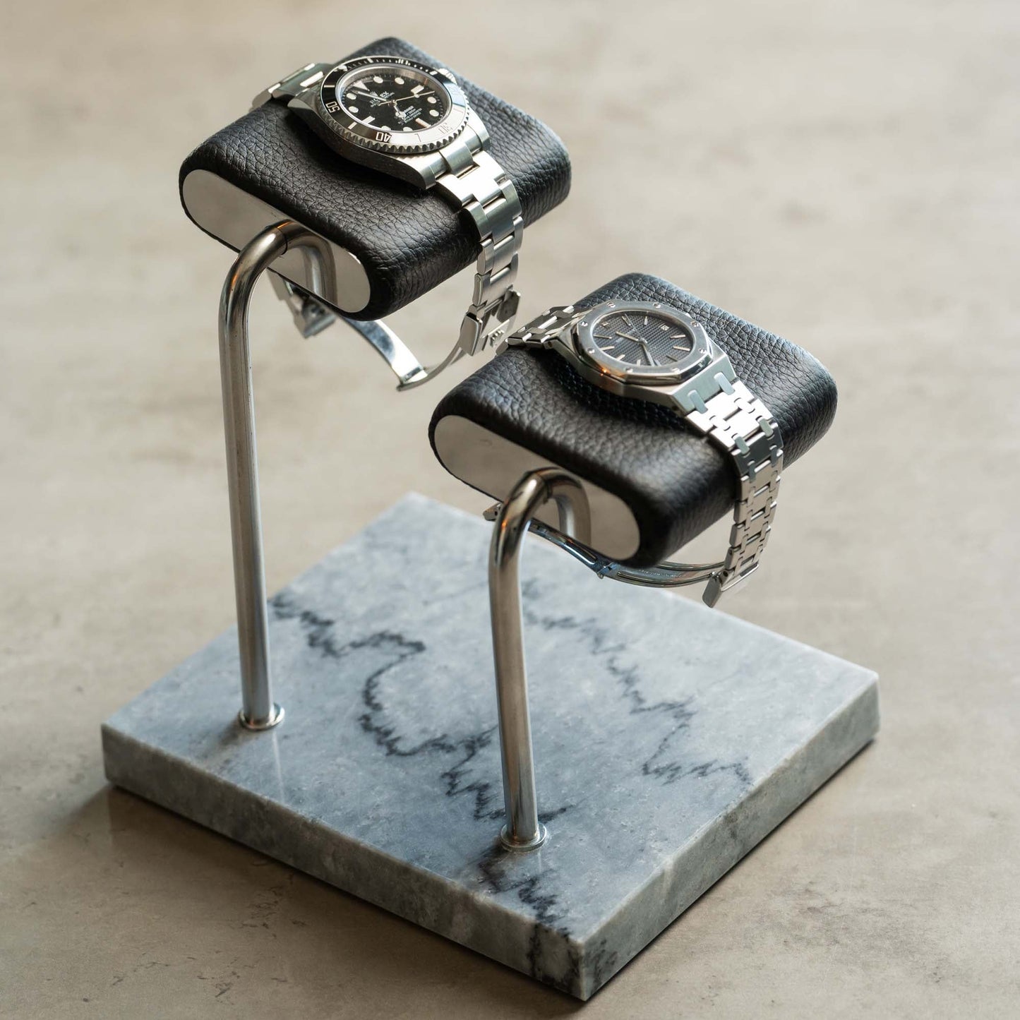 Watch Stand Duo - Grey Marble