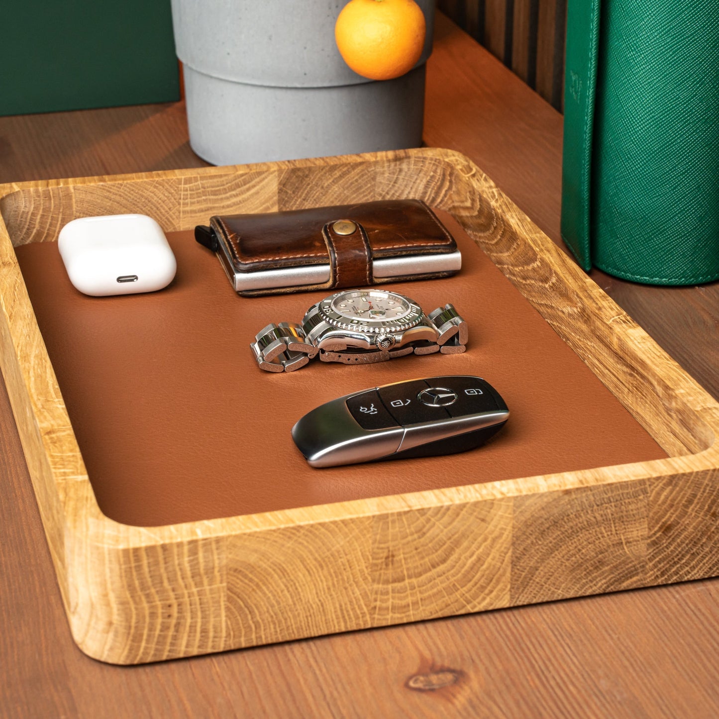 Watch Tray Tall - Natural Oak