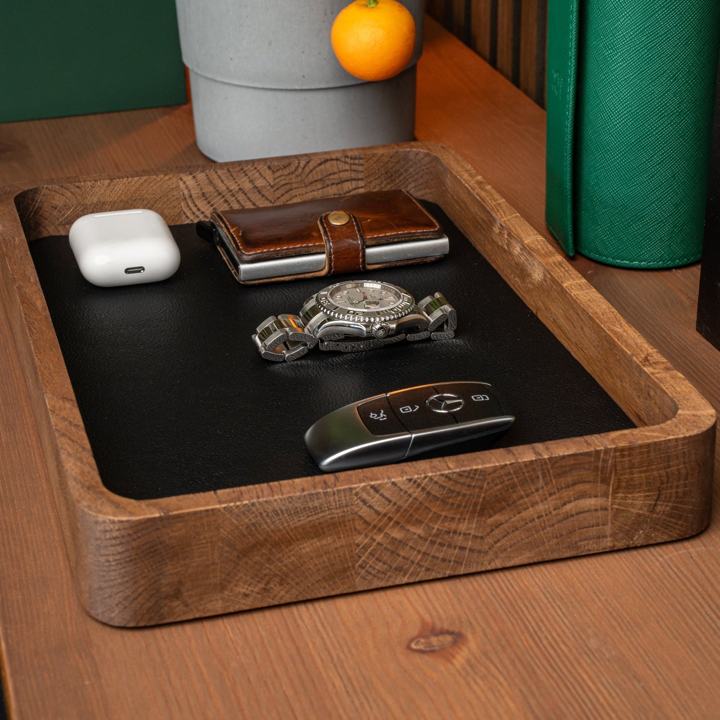 Watch Tray Tall - Dark Oak