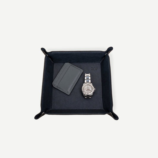 Watch Tray - Dark Brown Navy
